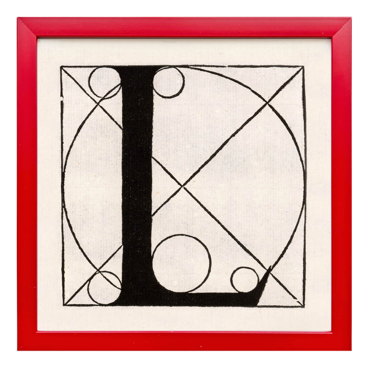 Architectural Letter L from De Divina Proportione by Leonardo da Vinci