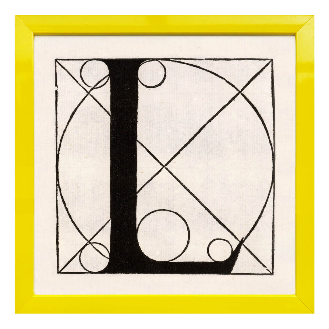 Architectural Letter L from De Divina Proportione by Leonardo da Vinci