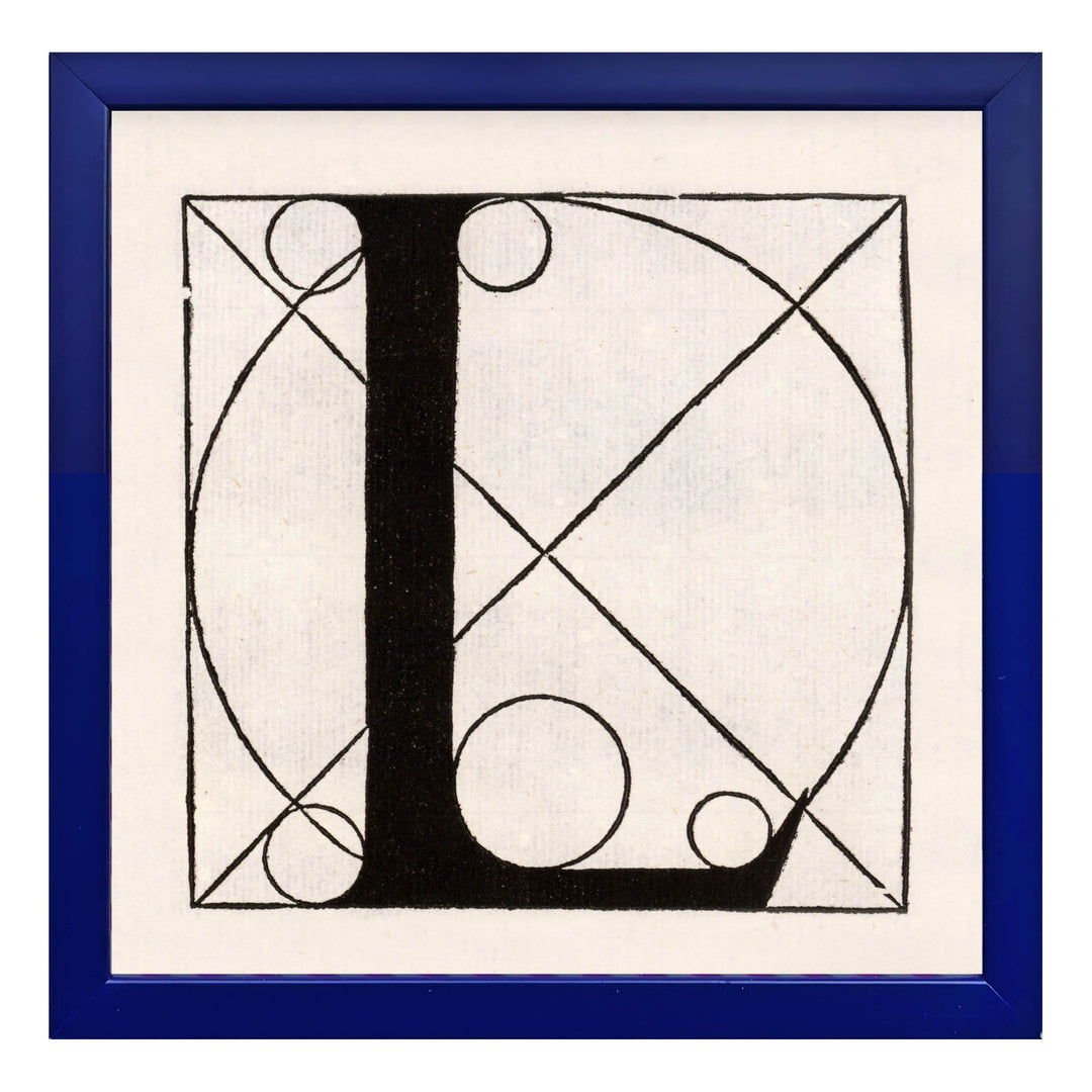 Architectural Letter L from De Divina Proportione by Leonardo da Vinci