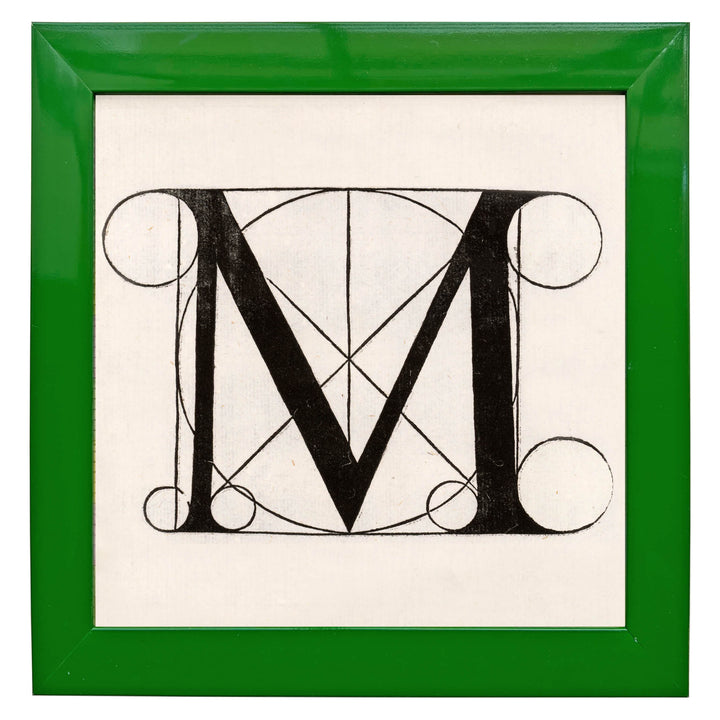 Architectural Letter M from De Divina Proportione by Leonardo da Vinci