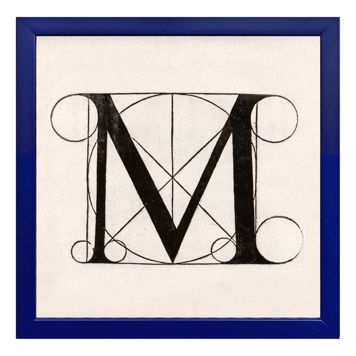 Architectural Letter M from De Divina Proportione by Leonardo da Vinci