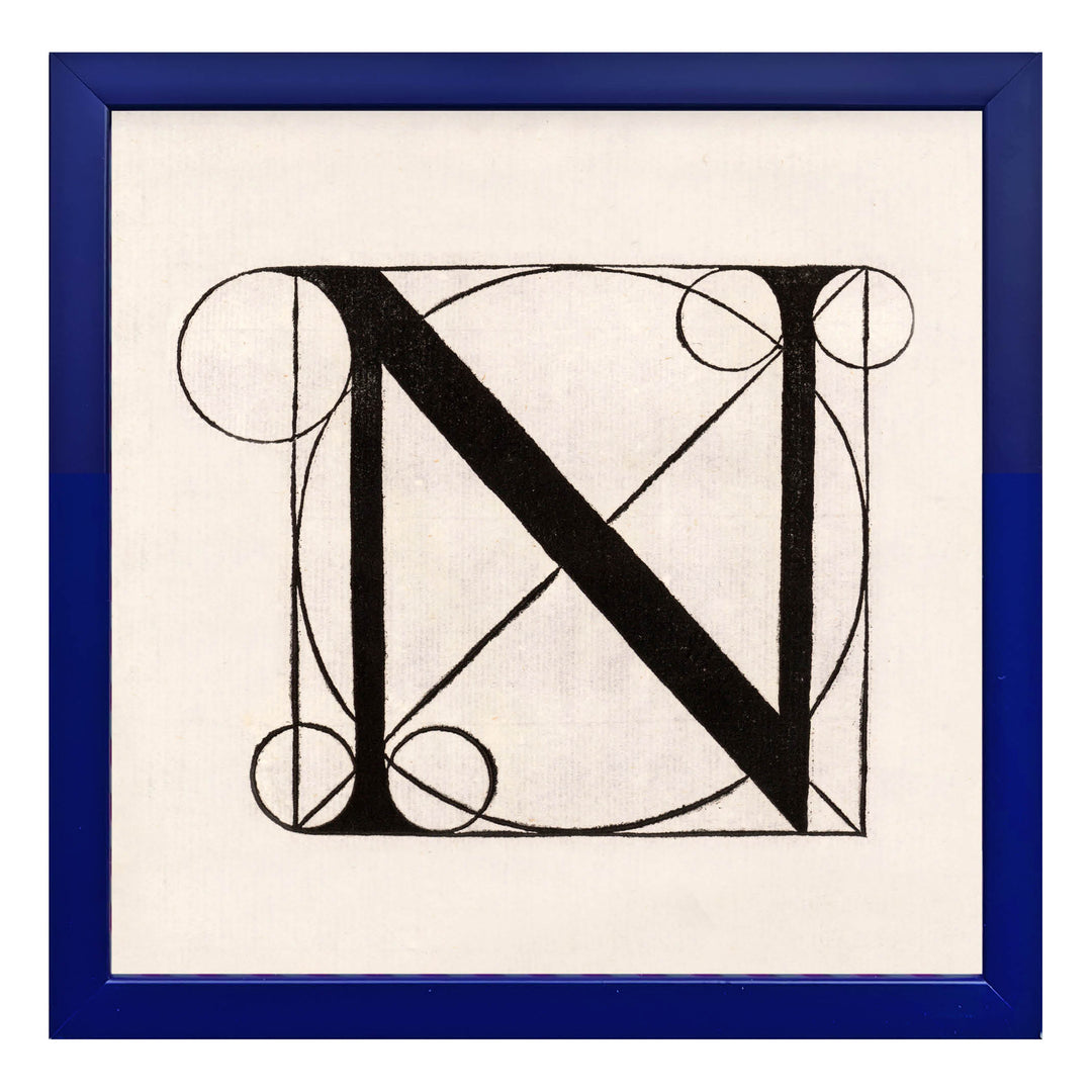 Architectural Letter N from De Divina Proportione by Leonardo da Vinci