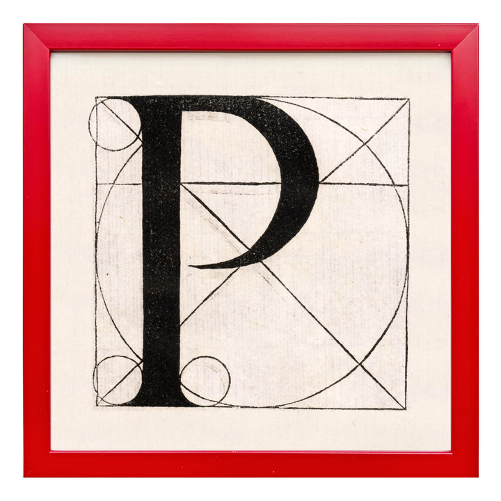 Architectural Letter P from De Divina Proportione by Leonardo da Vinci