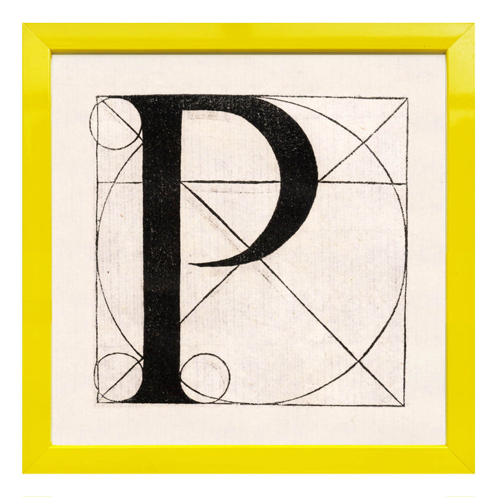 Architectural Letter P from De Divina Proportione by Leonardo da Vinci