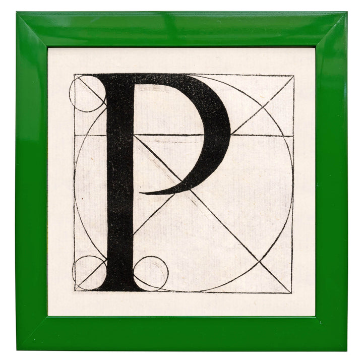 Architectural Letter P from De Divina Proportione by Leonardo da Vinci