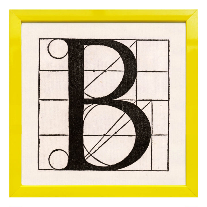 Architectural Letter B from De Divina Proportione by Leonardo da Vinci