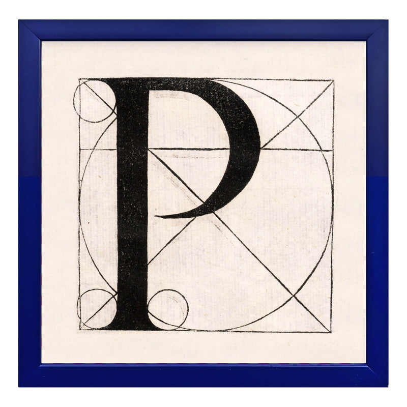 Architectural Letter P from De Divina Proportione by Leonardo da Vinci