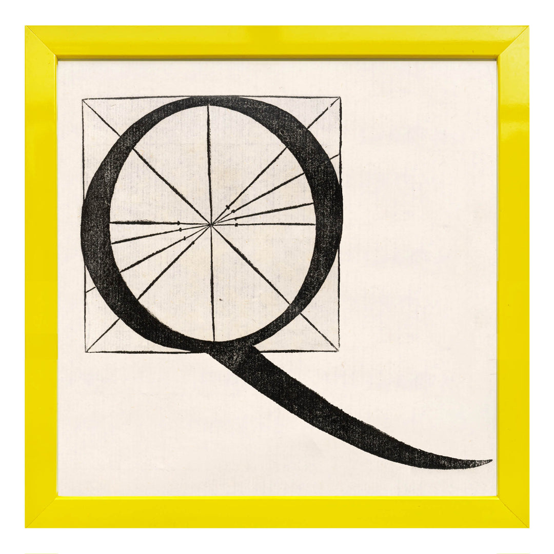 Architectural Letter Q from De Divina Proportione by Leonardo da Vinci