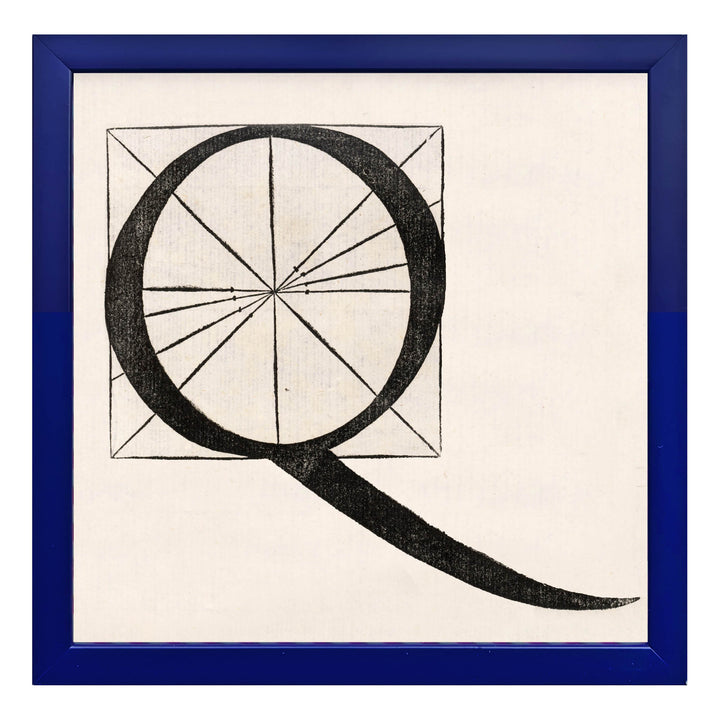 Architectural Letter Q from De Divina Proportione by Leonardo da Vinci