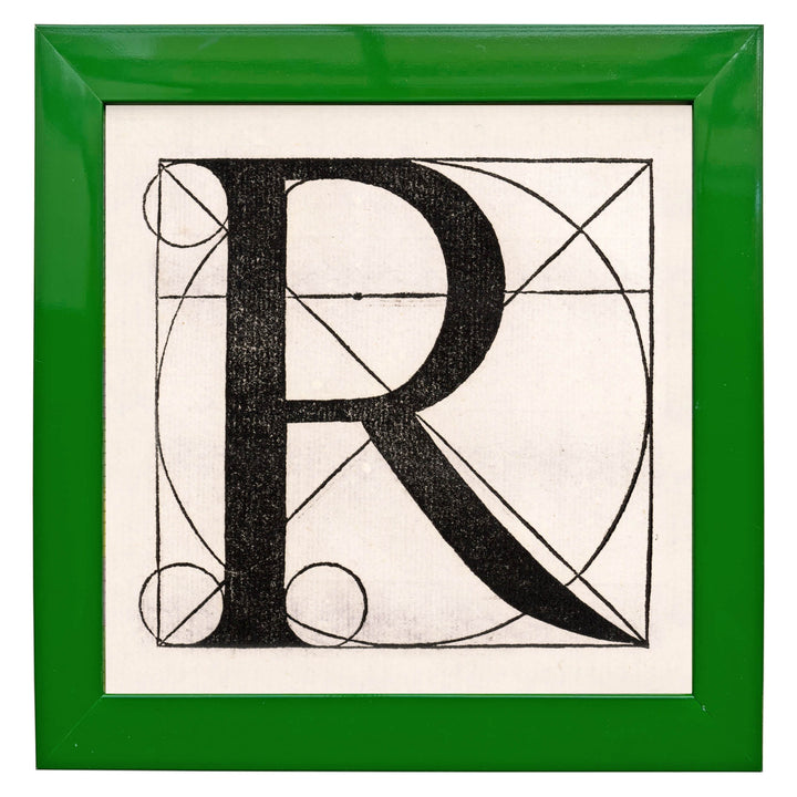 Architectural Letter R from De Divina Proportione by Leonardo da Vinci