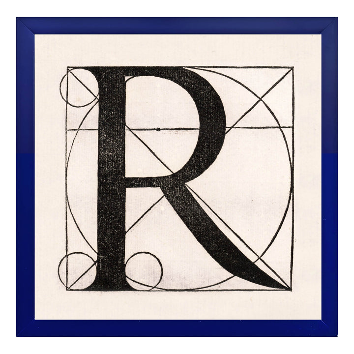 Architectural Letter R from De Divina Proportione by Leonardo da Vinci