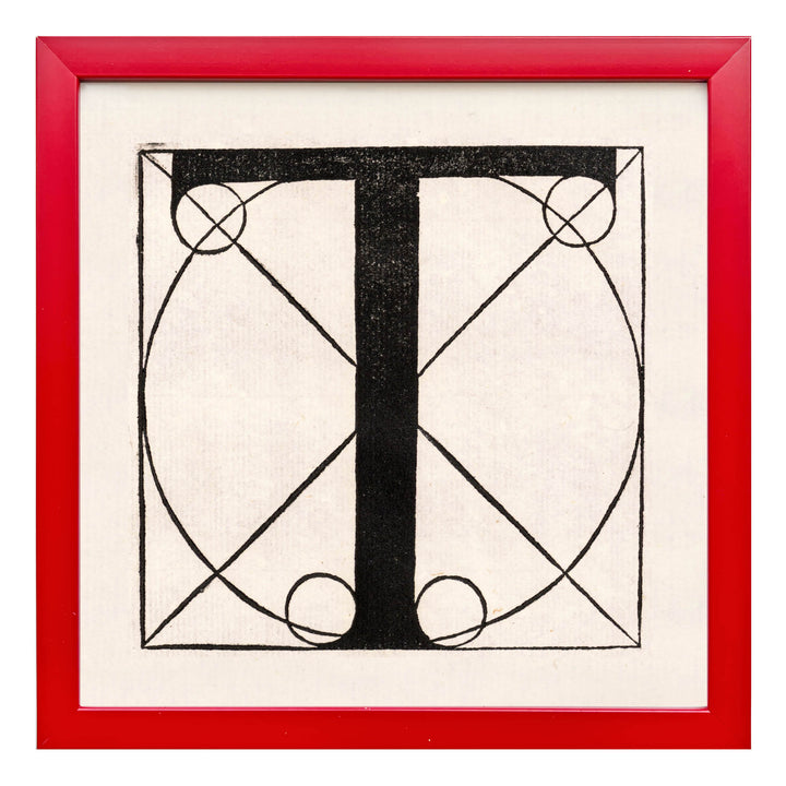 Architectural Letter T from De Divina Proportione by Leonardo da Vinci