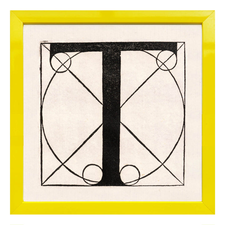 Architectural Letter T from De Divina Proportione by Leonardo da Vinci