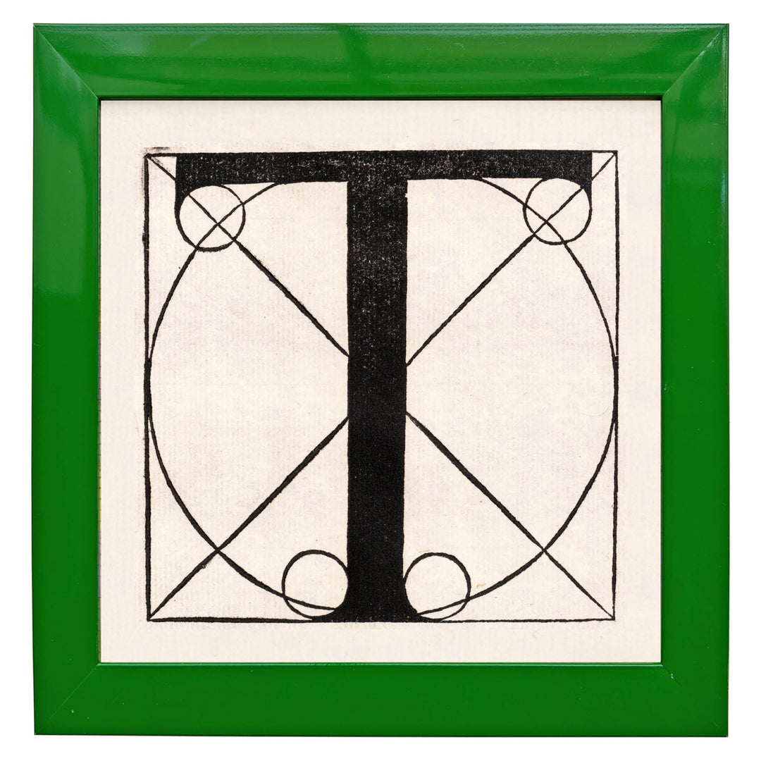 Architectural Letter T from De Divina Proportione by Leonardo da Vinci