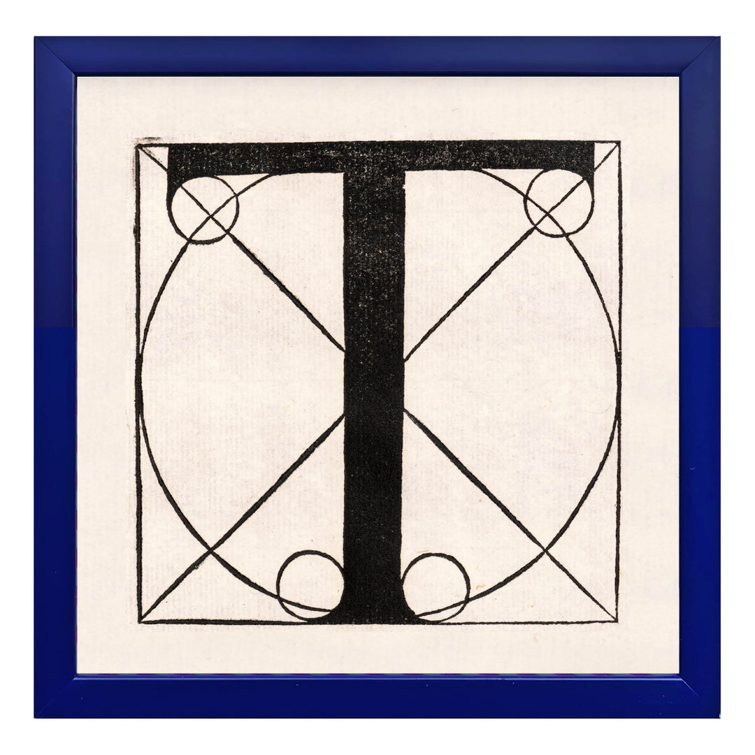 Architectural Letter T from De Divina Proportione by Leonardo da Vinci