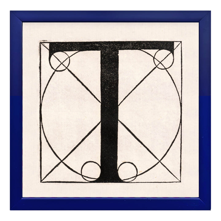 Architectural Letter T from De Divina Proportione by Leonardo da Vinci