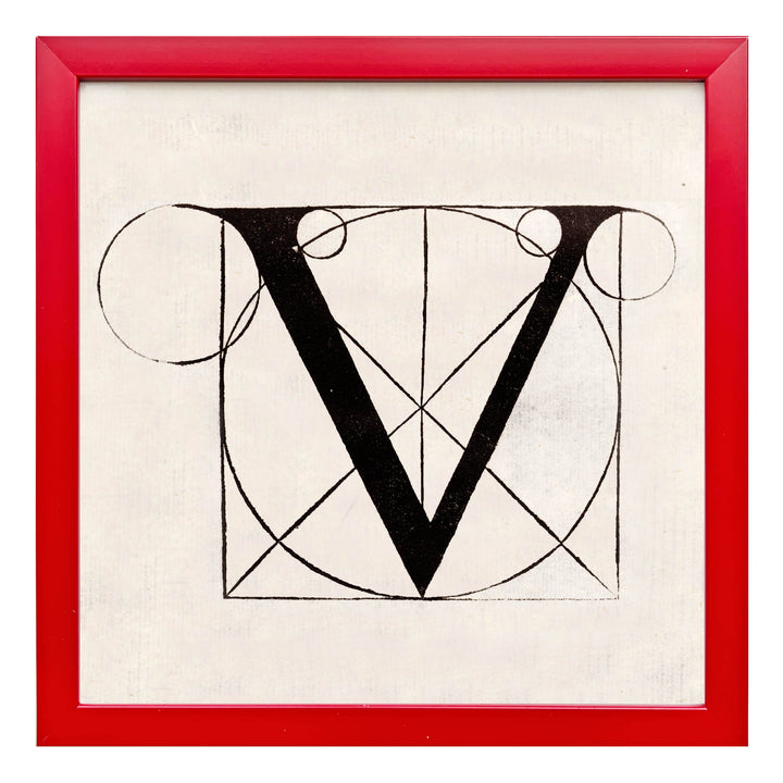 Architectural Letter V from De Divina Proportione by Leonardo da Vinci