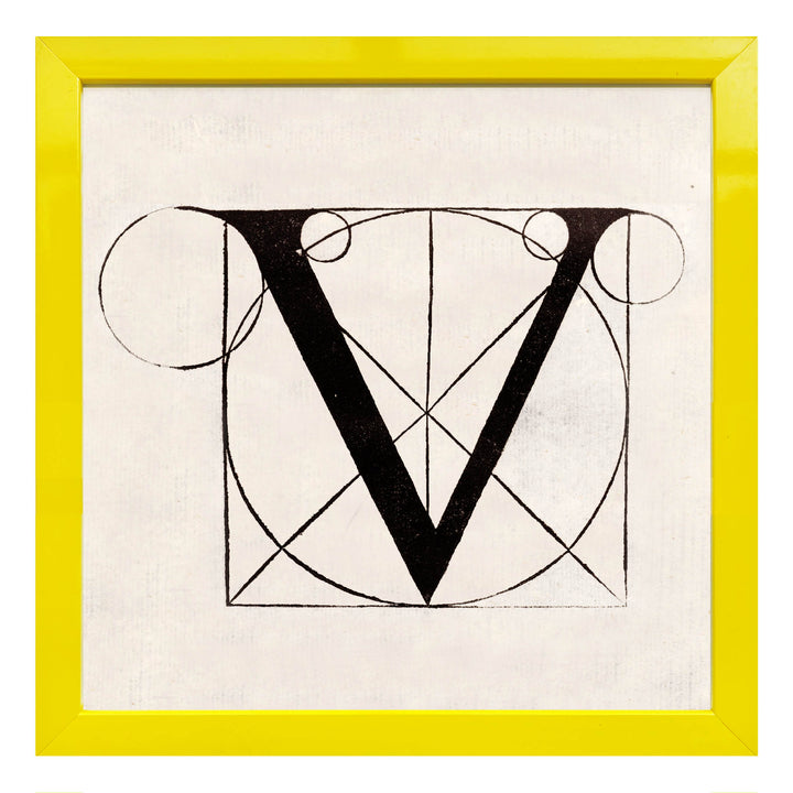 Architectural Letter V from De Divina Proportione by Leonardo da Vinci