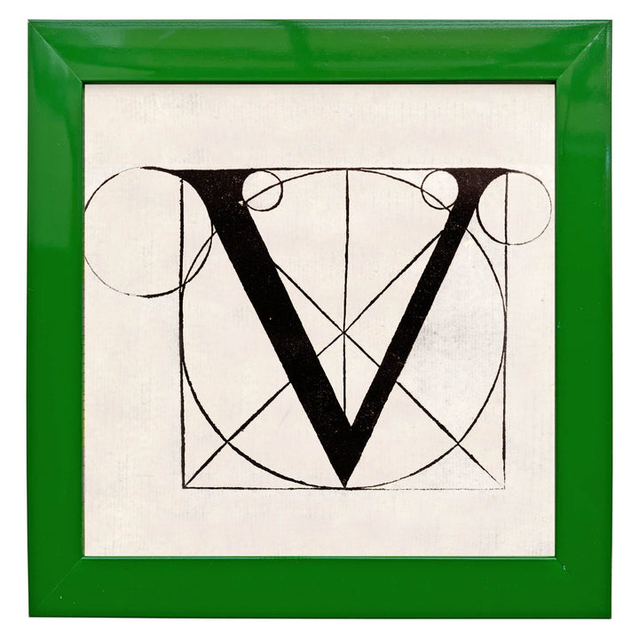 Architectural Letter V from De Divina Proportione by Leonardo da Vinci