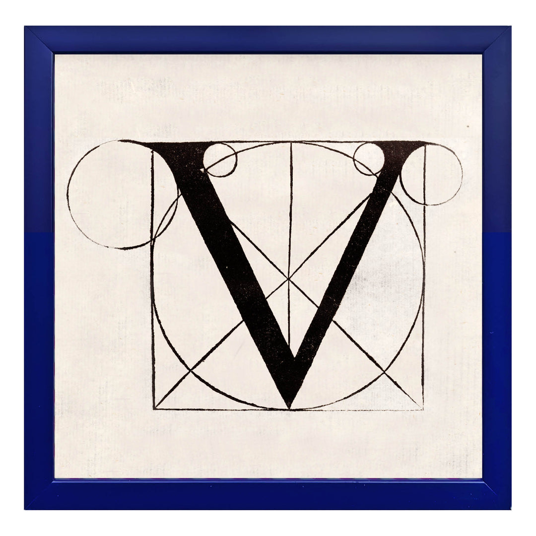 Architectural Letter V from De Divina Proportione by Leonardo da Vinci