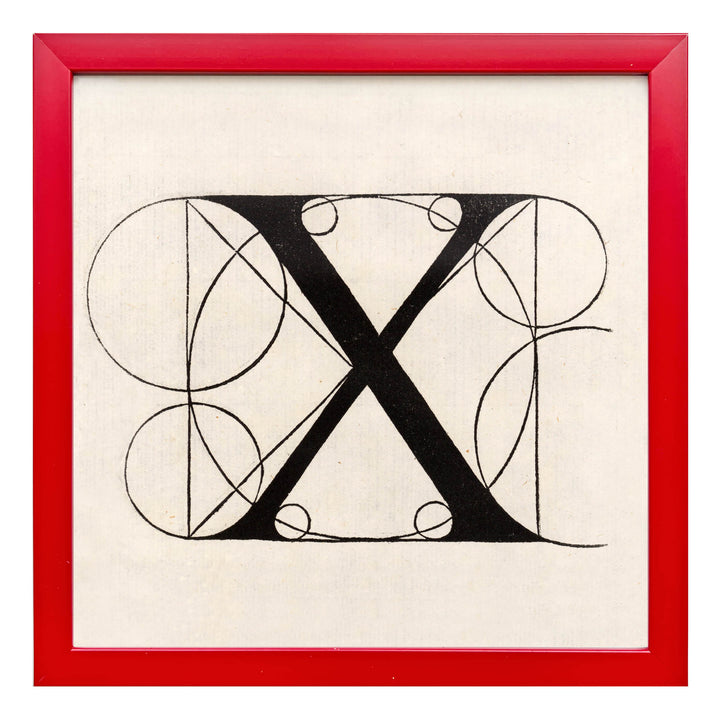 Architectural Letter X from De Divina Proportione by Leonardo da Vinci