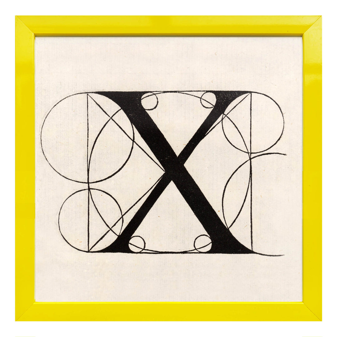 Architectural Letter X from De Divina Proportione by Leonardo da Vinci