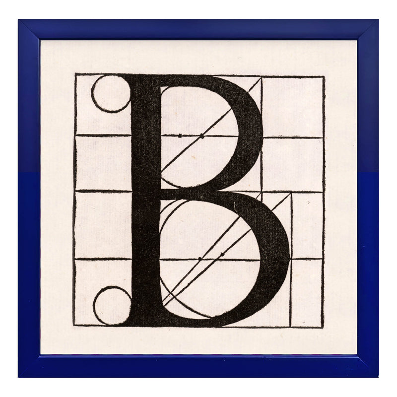 Architectural Letter B from De Divina Proportione by Leonardo da Vinci