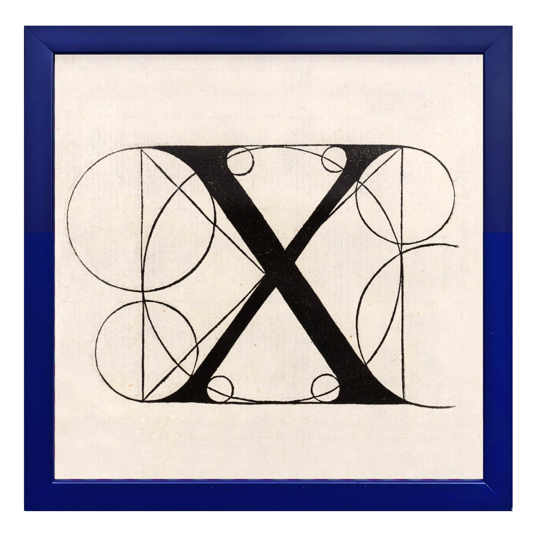 Architectural Letter X from De Divina Proportione by Leonardo da Vinci