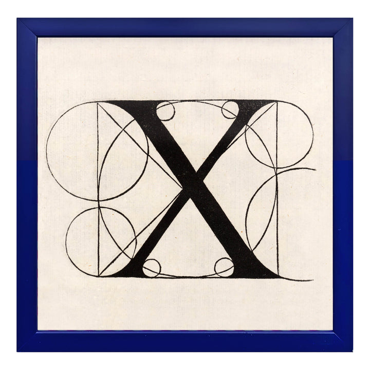 Architectural Letter X from De Divina Proportione by Leonardo da Vinci