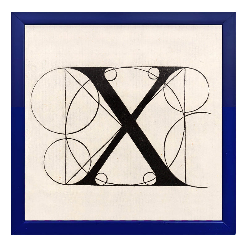 Architectural Letter X from De Divina Proportione by Leonardo da Vinci