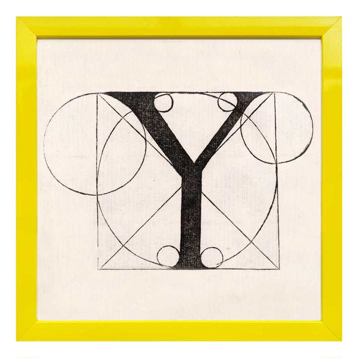 Architectural Letter Y from De Divina Proportione by Leonardo da Vinci