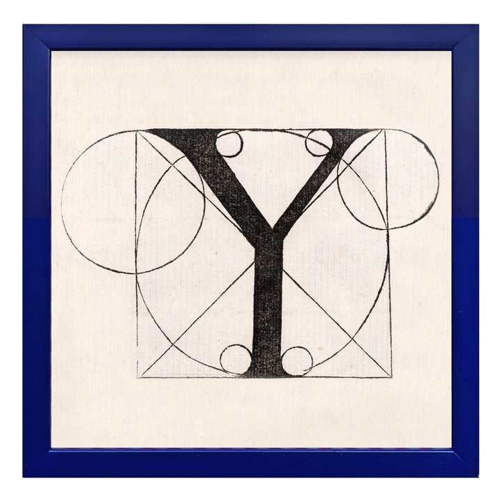 Architectural Letter Y from De Divina Proportione by Leonardo da Vinci