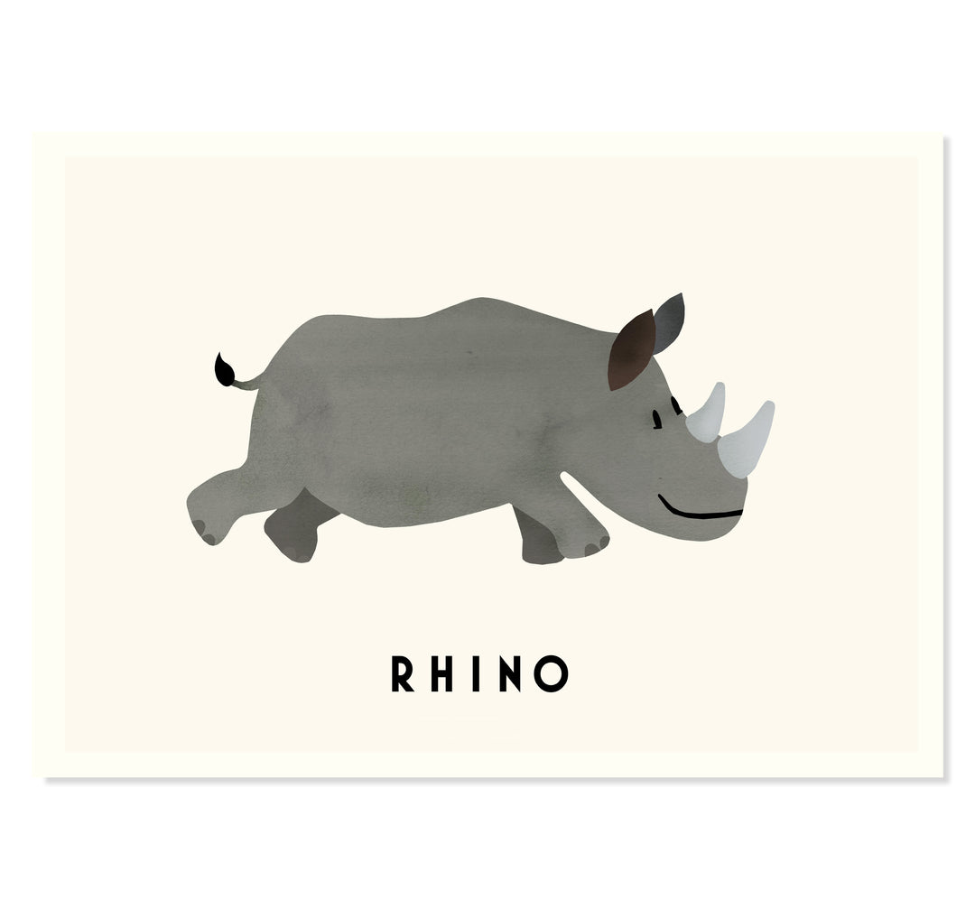 Rhino By Erik Wintzell Art Print