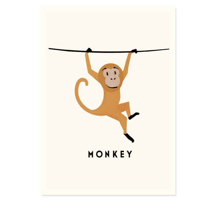 Monkey By Erik Wintzell Art Print