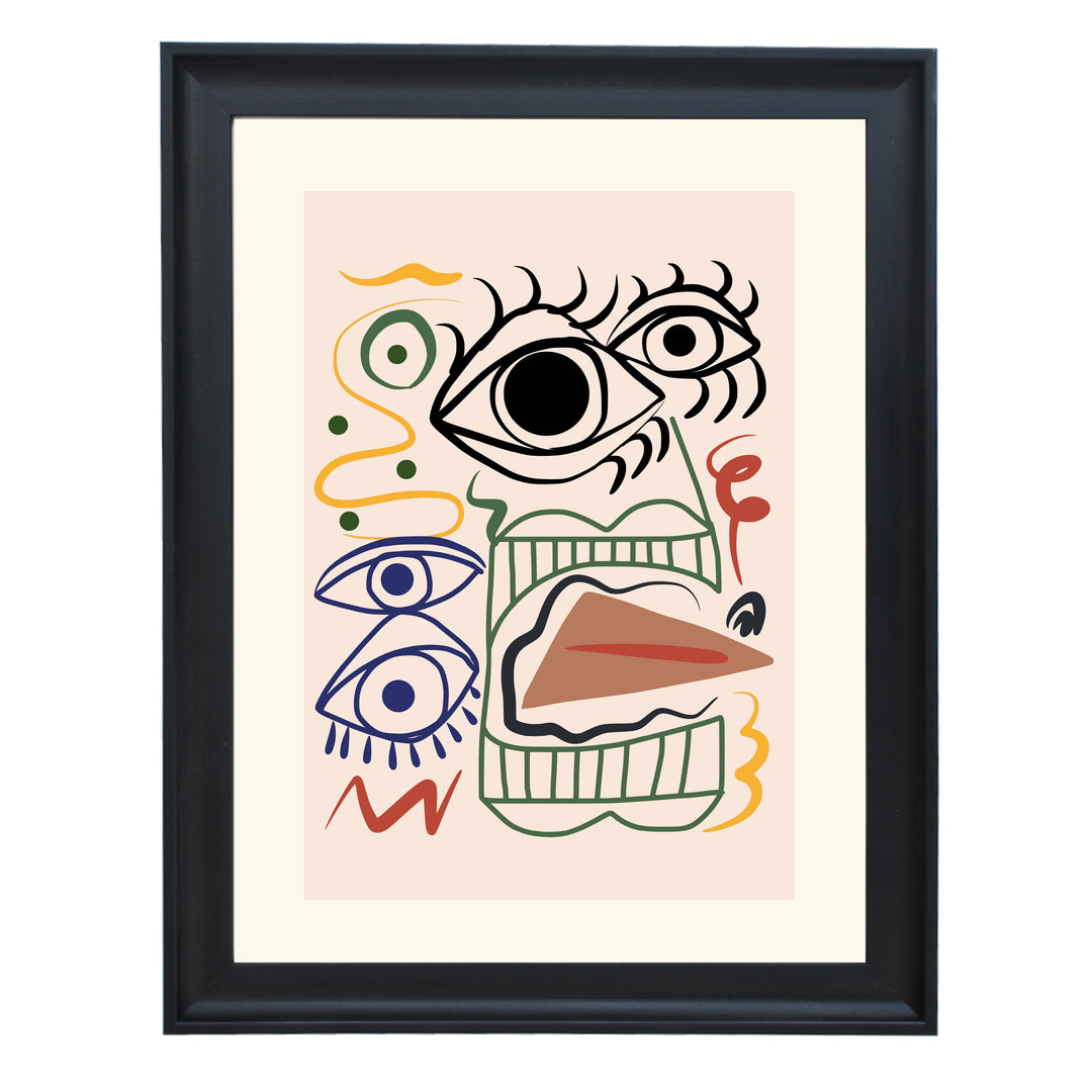 Line Art Bizarre Totem By Little Dean Art Print