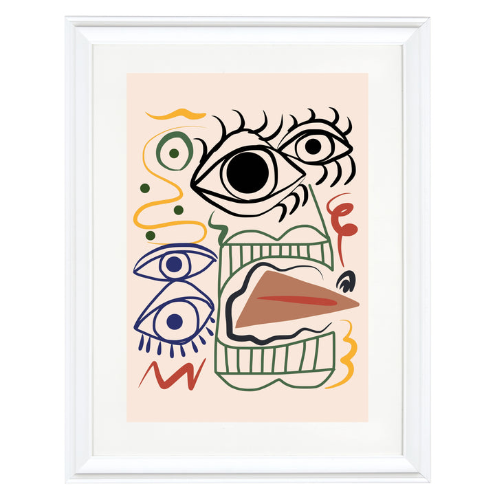 Line Art Bizarre Totem By Little Dean Art Print