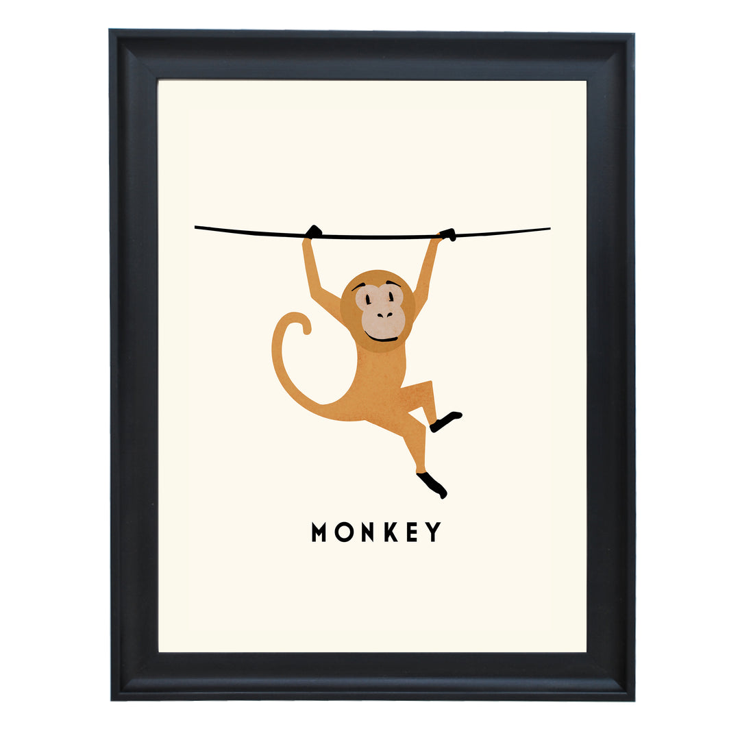 Monkey By Erik Wintzell Art Print