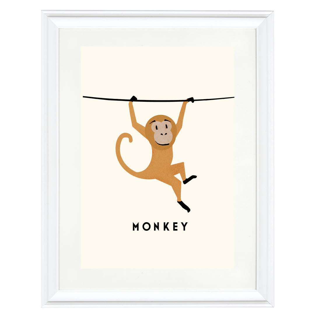 Monkey By Erik Wintzell Art Print