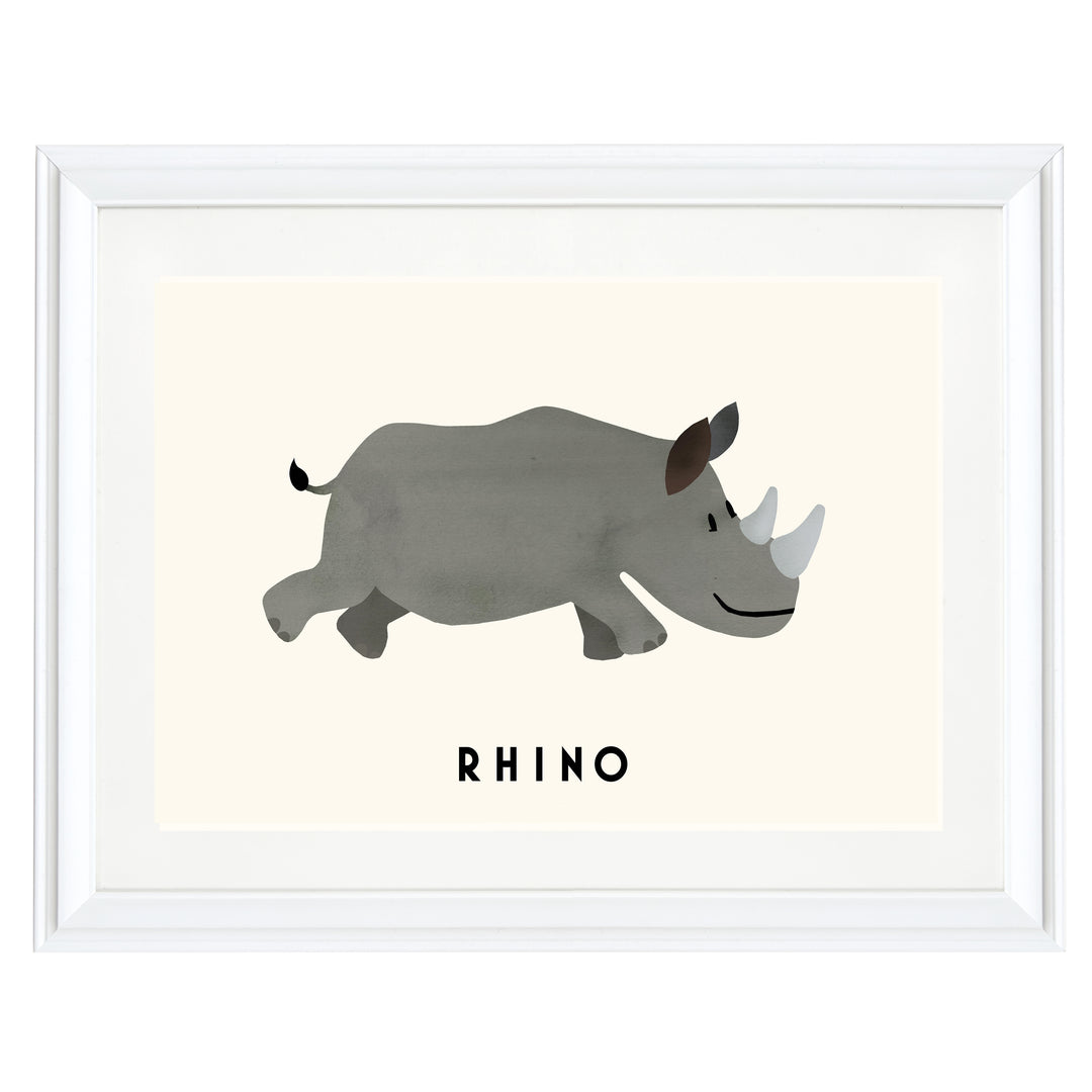 Rhino By Erik Wintzell Art Print