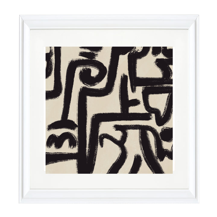 Line art abstract 04 by Little Dean Art Print