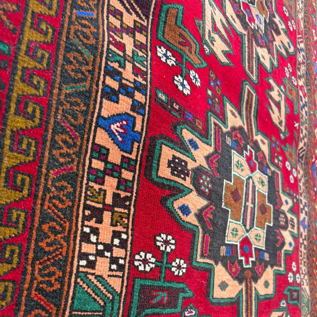 Zariya Baluchi One-OF-A-Kind-Afghan Rug