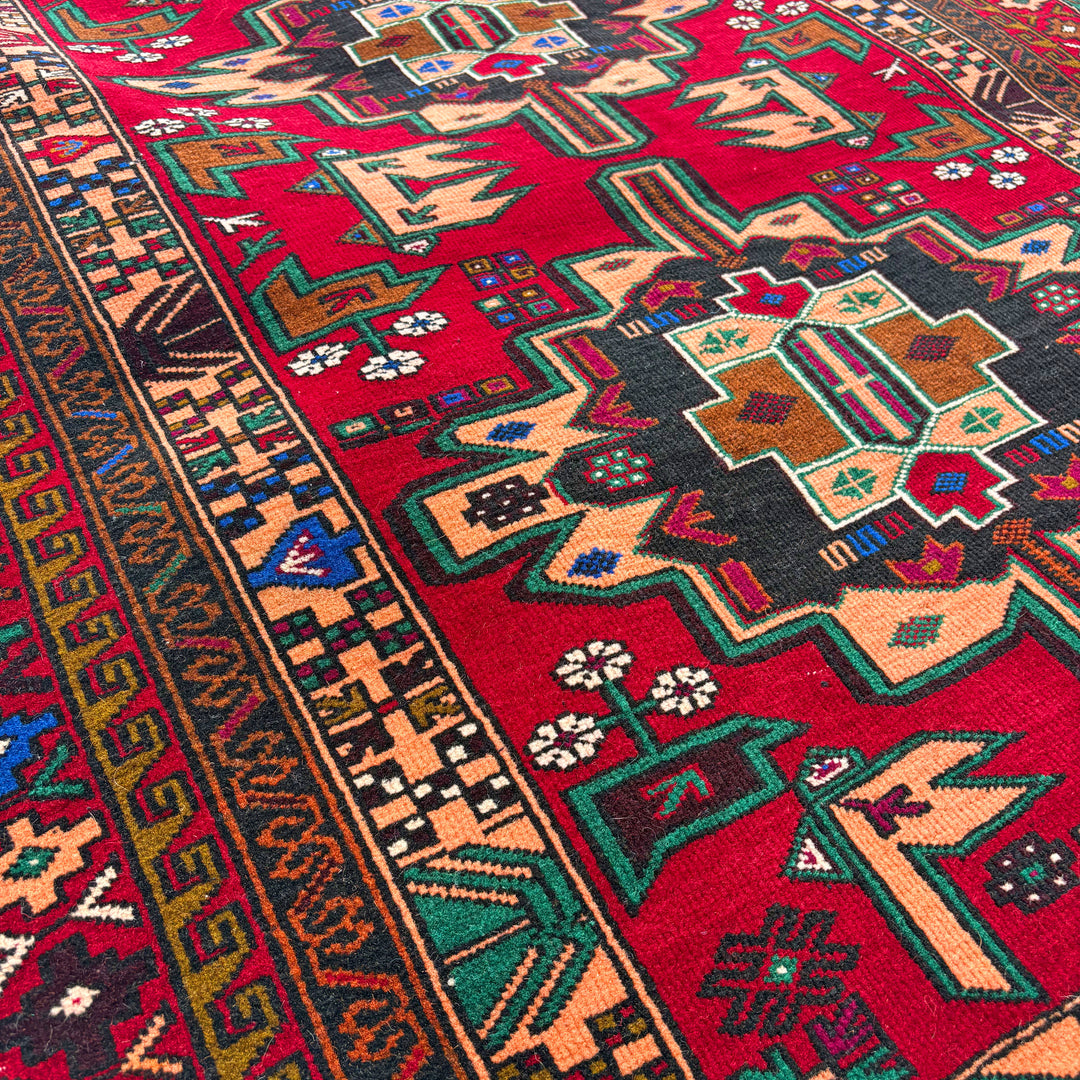 Zariya Baluchi One-OF-A-Kind-Afghan Rug