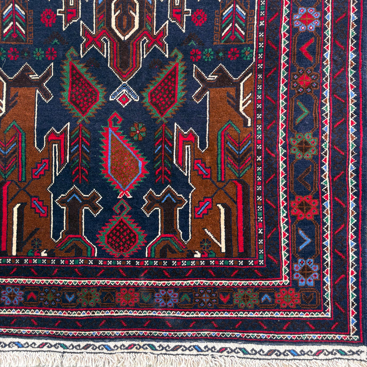 Shab Baluchi, one-of-a-kind Afghan rug — additional view