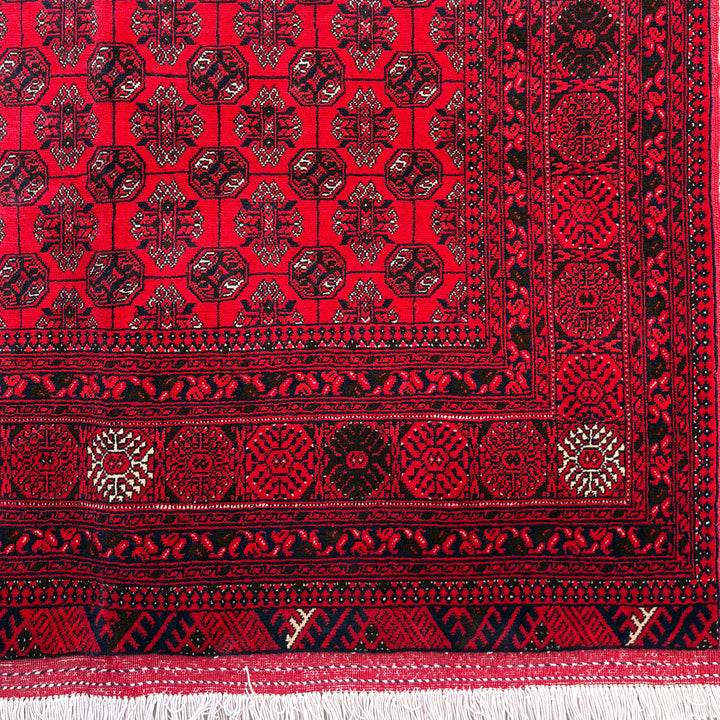 Angaar Mouri, one-of-a-kind Afghan rug — detail