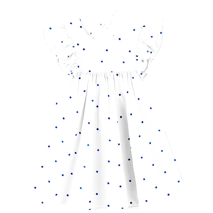 Organic Sleeve Nightdress - Blue Dot