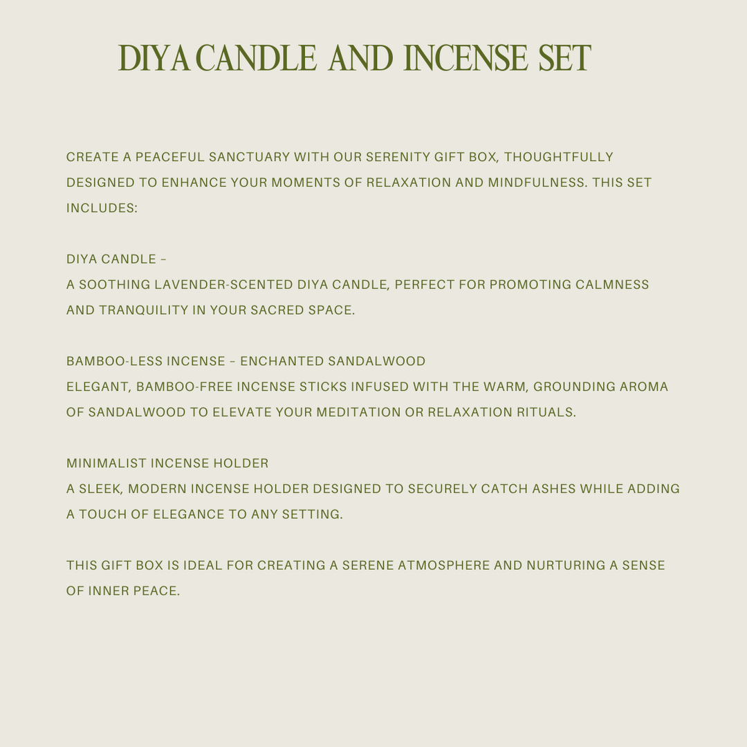 INCENSE AND DIYA CANDLE GIFT SET