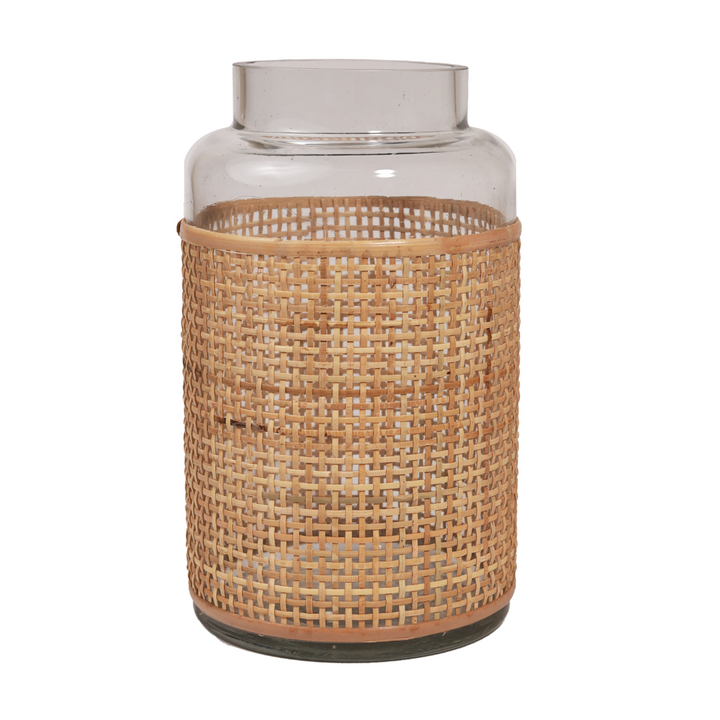 Boho Bloom Rattan Vase