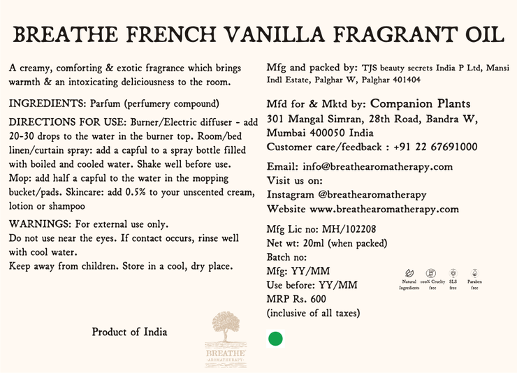 French Vanilla Fragrant Oil