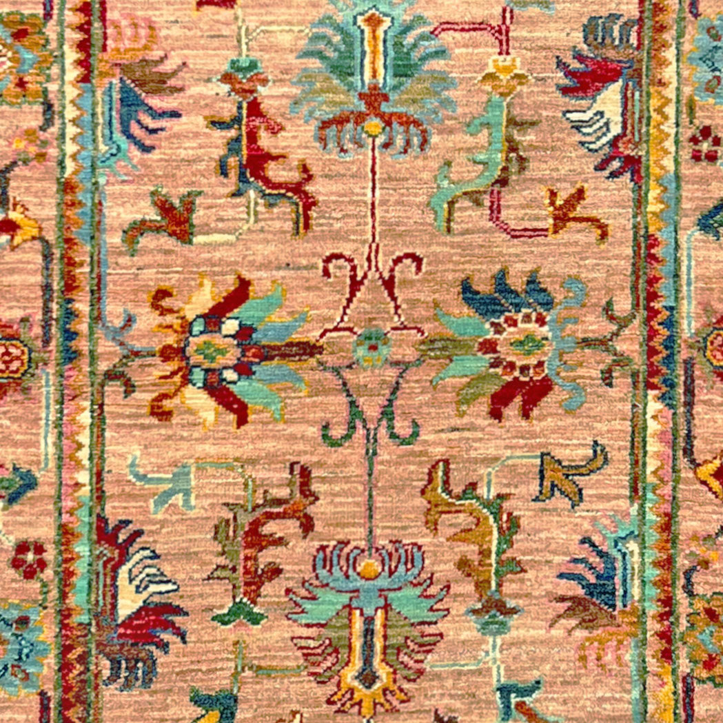 Gulabi Chobi, one-of-a-kind Afghan rug — detail