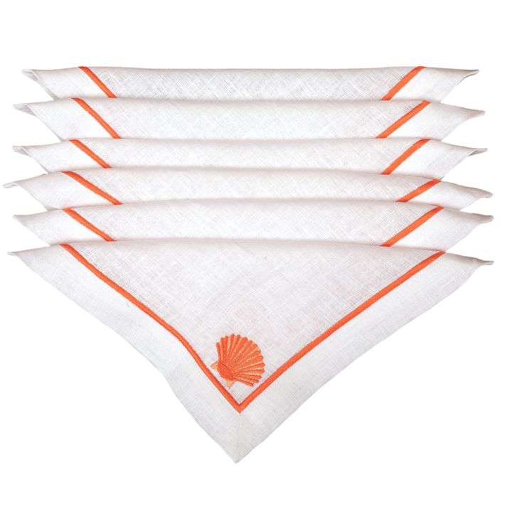 Embroidered Cocktail Napkins - White